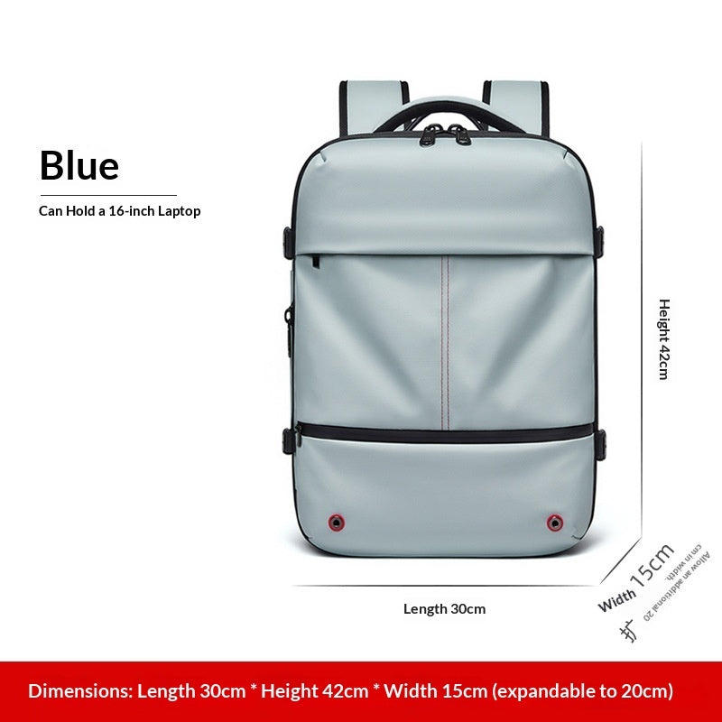 High-Capacity Water-Resistant Expandable Laptop Backpack