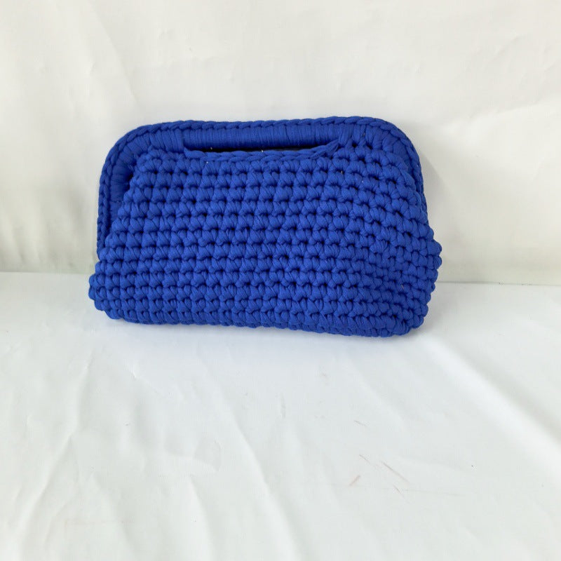 Women's Hand-Crocheted Dumpling Clutch Bag