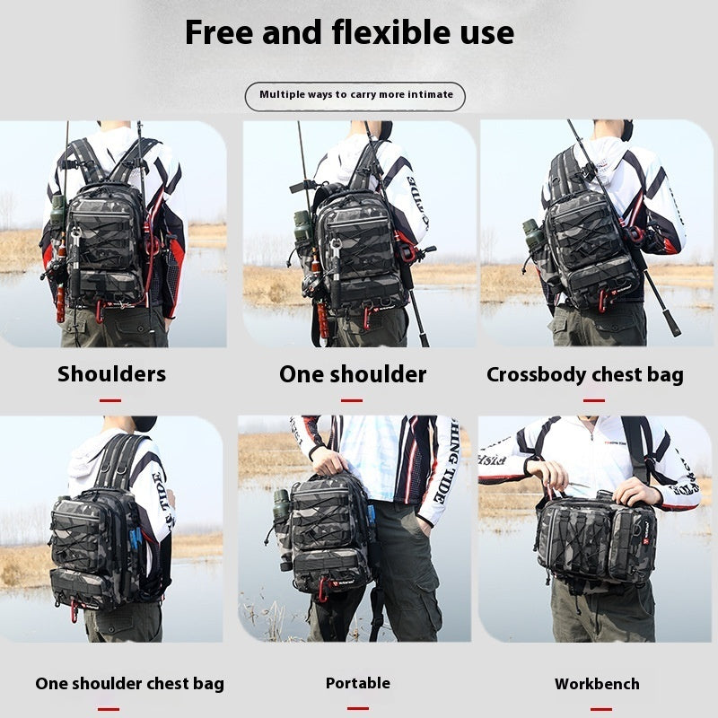Sac de pêche multifonctionnel étanche pour aventures en plein air
