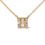 10K Yellow Gold Diamond Mosaic Pendant Necklace - 18"