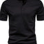 T-shirt Henley pour hommes grande taille avec détail de bouton