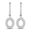 Pendientes Halo de Oro Blanco de 14K con Diamantes Genuinos de 0.32 Quilates
