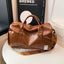 Grand Sac de Sport en Cuir Souple avec Compartiment à Chaussures