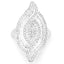 Bague de fiançailles en argent sterling avec diamant blanc véritable de 1,22 carat