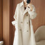 Long Below-the-Knee Double-Breasted Wool Coat in Korean Style