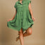 Green Plus Size Button-Down Shirt Dress