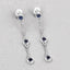 Pendientes de plata esterlina con zafiro azul genuino de 0.66 quilates