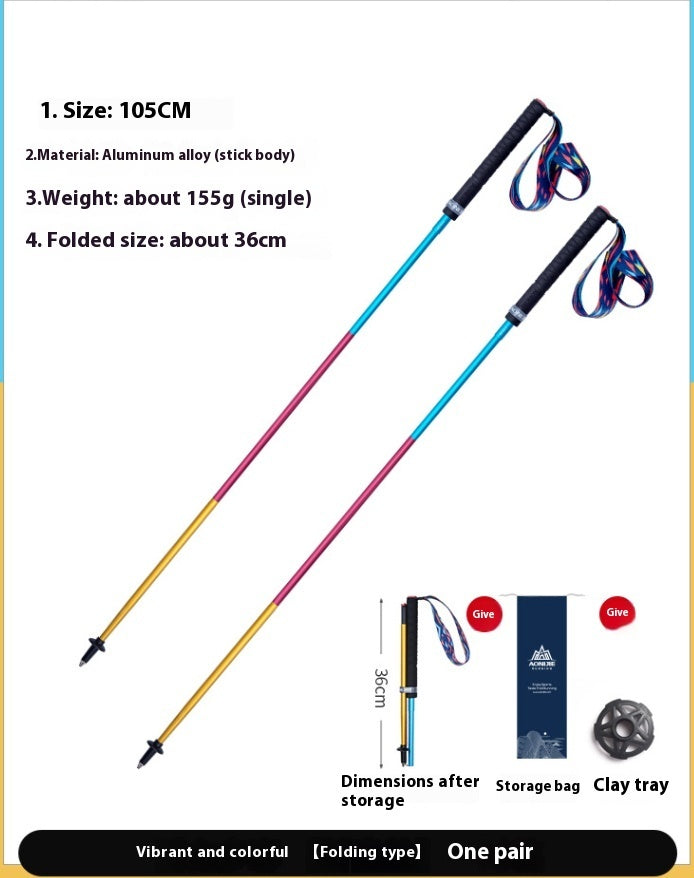 Premium Folding Carbon Trekking Poles for Outdoor Adventures