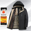 Men's Fleece-Lined Thickened Cotton-Padded Coat