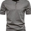 T-shirt Henley pour hommes grande taille avec détail de bouton