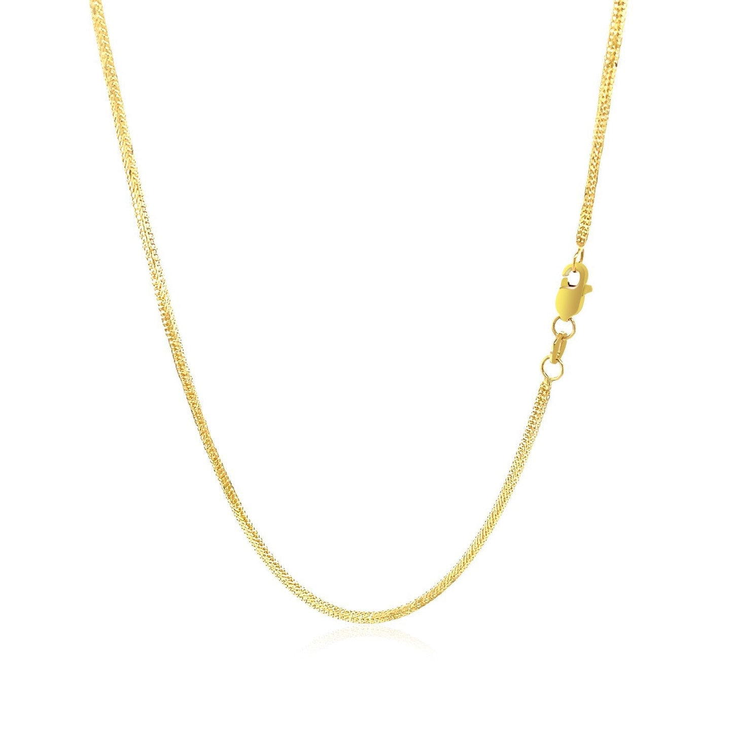 14k Yellow Gold Foxtail Chain - Elegant and Timeless
