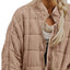 Plus Size Full Zip Quilted Bomber Jacket