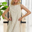 Robe Shift Sans Manches à Col Ronde avec Appliqués