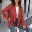 Chaqueta de Cardigan de V-Cuello con Flecos de Manga Larga Elegante para Mujeres