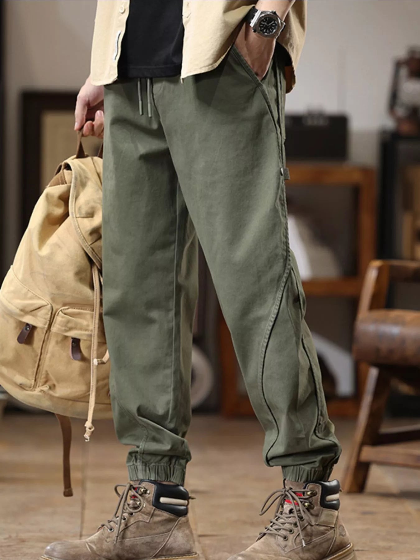 Men's Plus Size Drawstring Jogger Pants