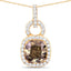 Colgante de Diamante Marrón Certificado IGI de 2.50 Quilates en Oro Amarillo de 18K