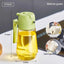 Distributeur de vaporisateur d'huile d'olive 470ML - Bouteille en verre 2-en-1 pour la cuisine