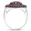Bague de fiançailles en rubis véritable de 3,11 carats en argent sterling .925