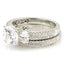 Conjunto de Anillo de Compromiso Natural de 1.05ct en Oro Blanco de 18KT