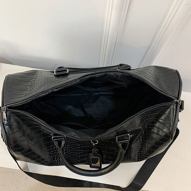Bolso de PU con Patrón de Piedra Creativo - Bolso Cruzado de Gran Capacidad