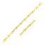 Bracelet en chaîne Jax en or jaune 14 carats de 7,5 pouces