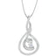 Collier Pendentif Spiral en Diamant en Or Blanc 10K Espira