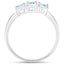 0.95 Carat Aquamarine & Diamond Sterling Silver Engagement Ring