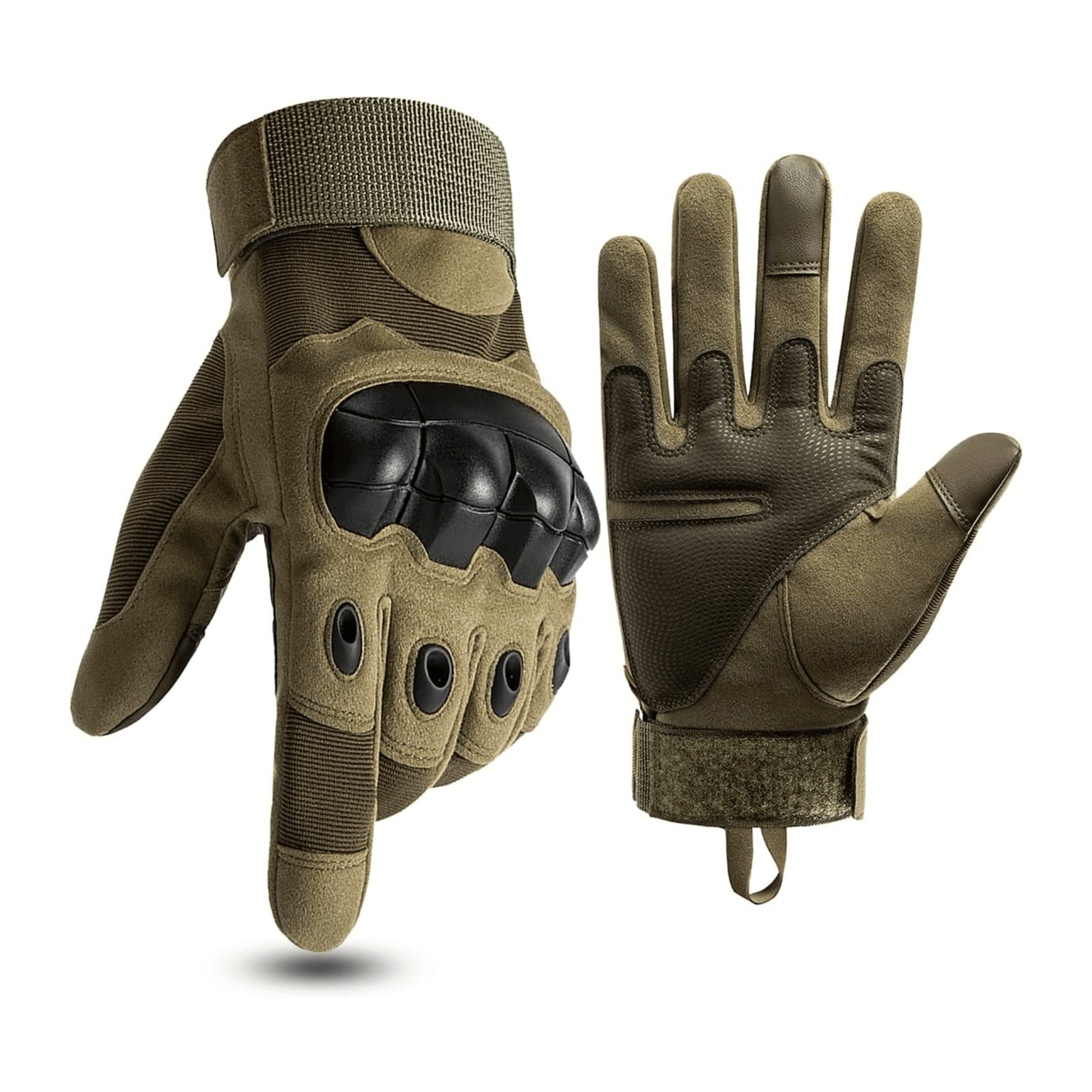 Tactical Military Airsoft Gloves for Outdoor Sports, Paintball, and Motorcycling with Touchscreen Fingertip Capability - Korvel