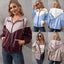 Women's Hooded Waterproof Jacket in Khaki, Blue, and Wine Red