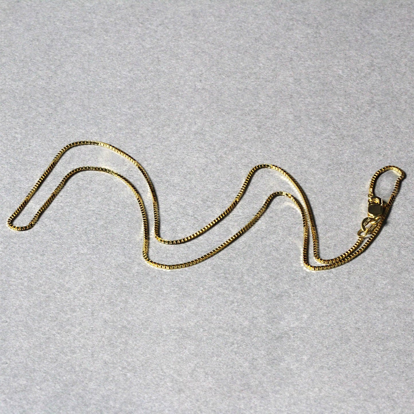 Cadena Clásica de Caja de Oro Amarillo de 14k - 0.8mm