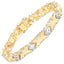 Bracelet en argent sterling avec diamant blanc véritable de 0,98 carat