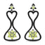 Boucles d'oreilles en péridot et spinelle noir de 6,93 carats en argent sterling