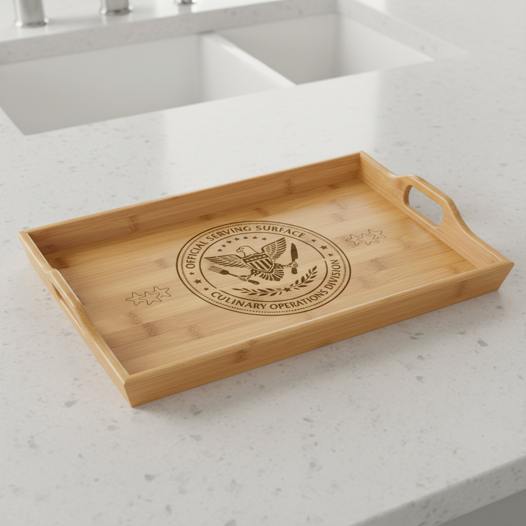 Official Bamboo Serving Tray - Culinary Operations Division