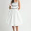 Vestido Midi con Cuerpo Fruncido para Mujeres