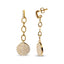 Pendientes Colgantes de Diamantes en Chapado de Oro Amarillo de 18K