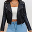 Premium Black Leather Bomber Jacket