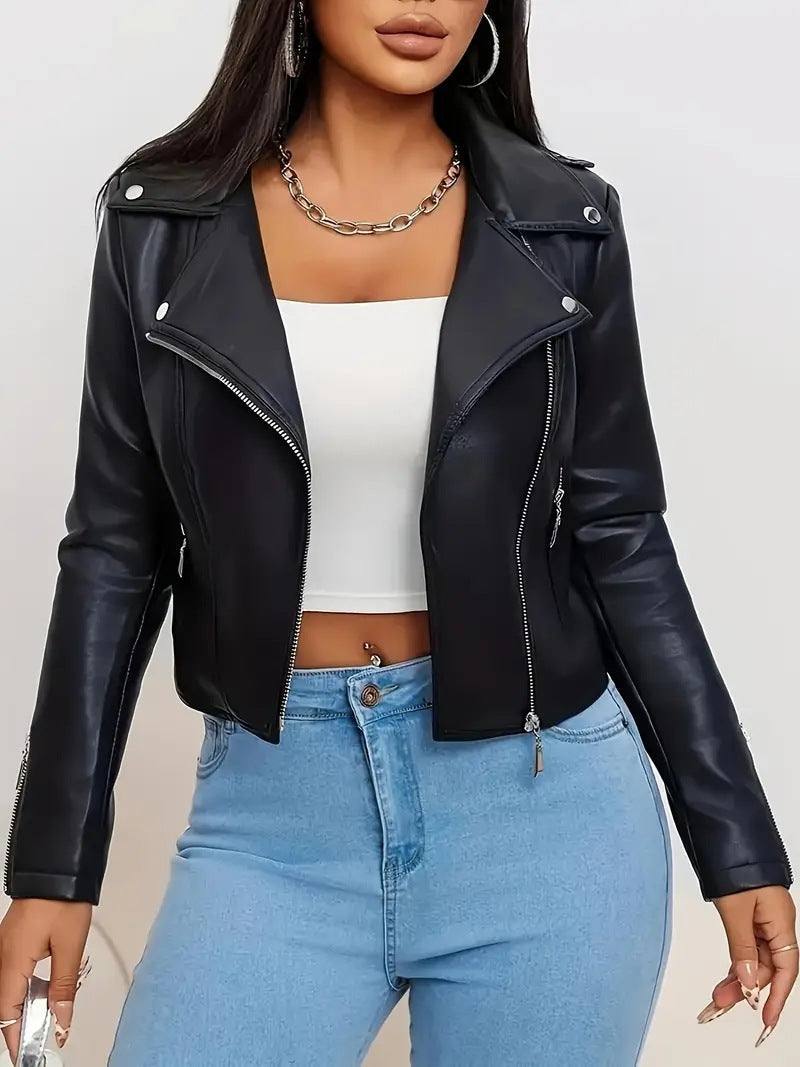 Premium Black Leather Bomber Jacket