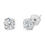 .925 Sterling Silver Lab Grown Diamond Solitaire Stud Earrings