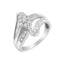 Bague en diamant en cluster en or blanc 10K - Taille 6