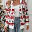 Festive White Drawstring Hooded Jacket for Winter Celebrations