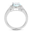 2.37 Carat Blue Topaz & White Topaz Sterling Silver Ring
