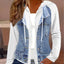 Chaqueta con capucha de manga larga para mujer