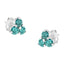 14KT White Gold Blue Diamond Trio Stud Earrings