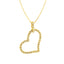 Collier Pendentif Cœur Ouvert en Diamant en Or Jaune 10K