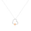 10KT Two Tone Gold Diamond Floating Heart Pendant Necklace