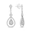 Boucles d'oreilles pendantes en diamant en or blanc 18K en forme de goutte