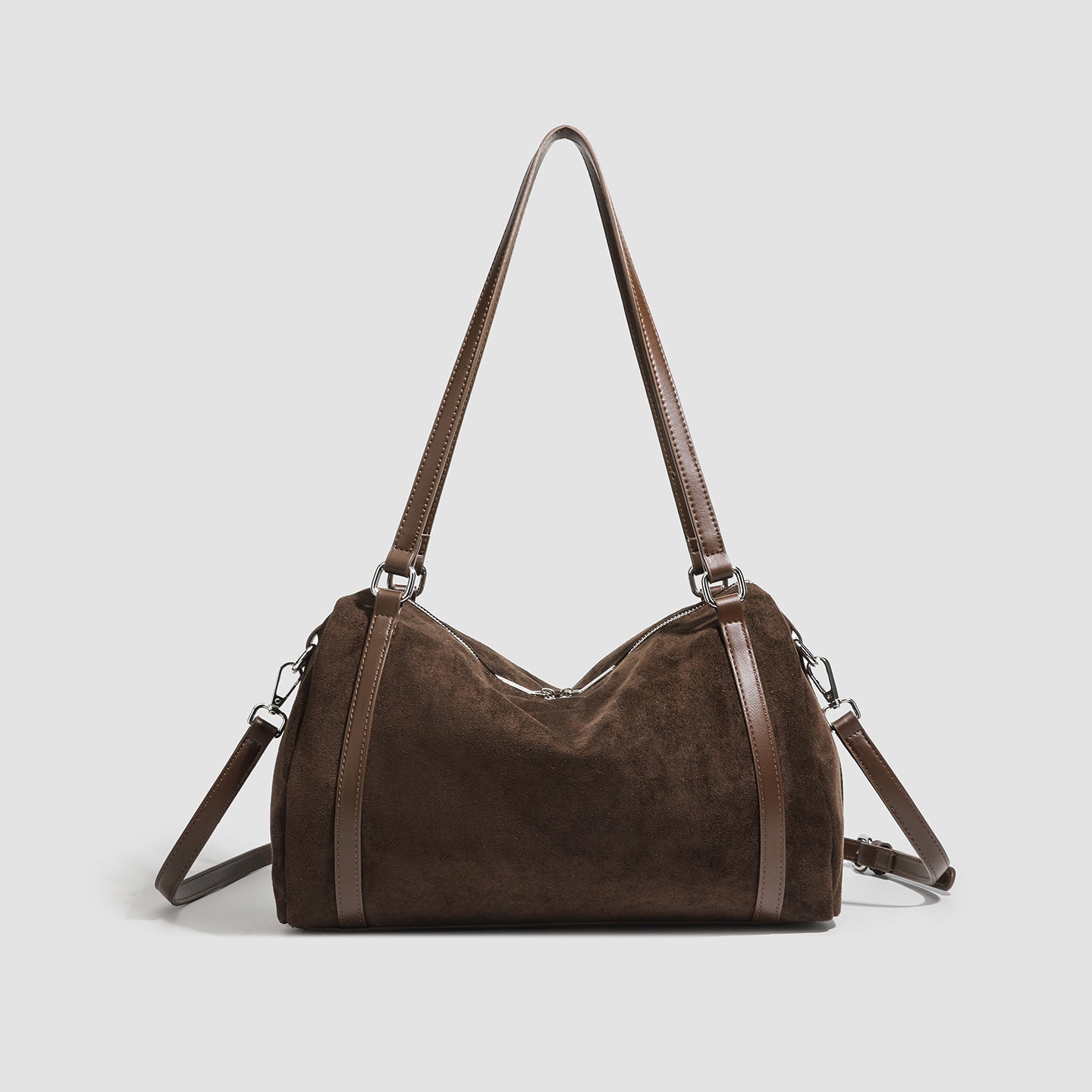 Sac fourre-tout en daim rétro - Sac bandoulière grande capacité