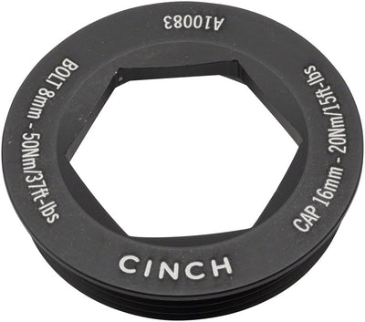 Ensemble de capuchon et de rondelle pour extracteur de manivelle RaceFace CINCH - Noir mat