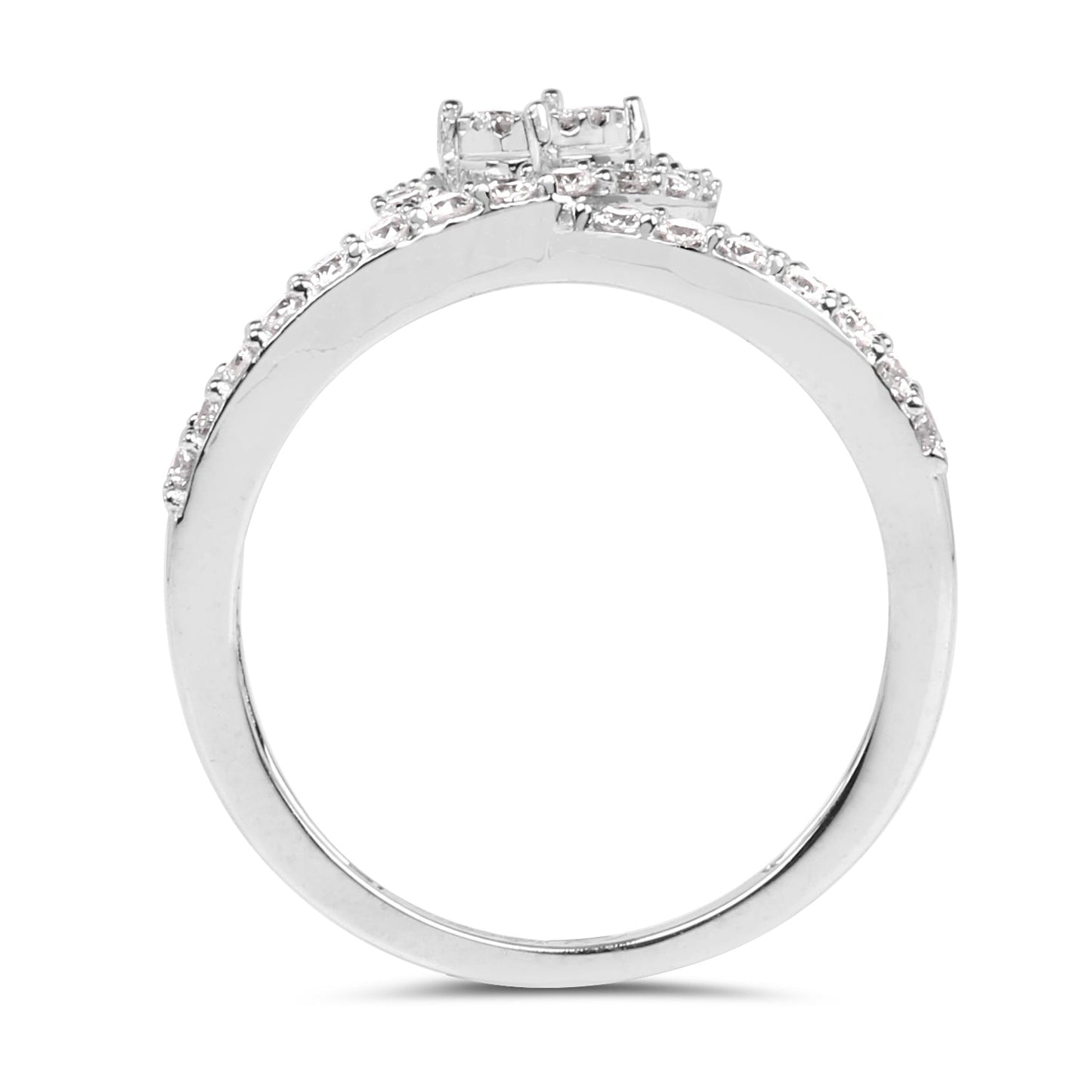 Anillo de Compromiso de Diamante Blanco de 0.54 Quilates en Oro Blanco de 14K