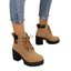 Chunky Heel Plus Size Martin Boots - Fashionable All-Match Style